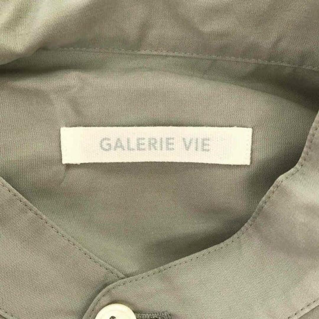 GALERIE VIE / ギャルリーヴィー | 2021AW | セルロースブロード バンドカラーシャツワンピース | 36 | ミントグリーン | レディース レディースのワンピース(ロングワンピース/マキシワンピース)の商品写真