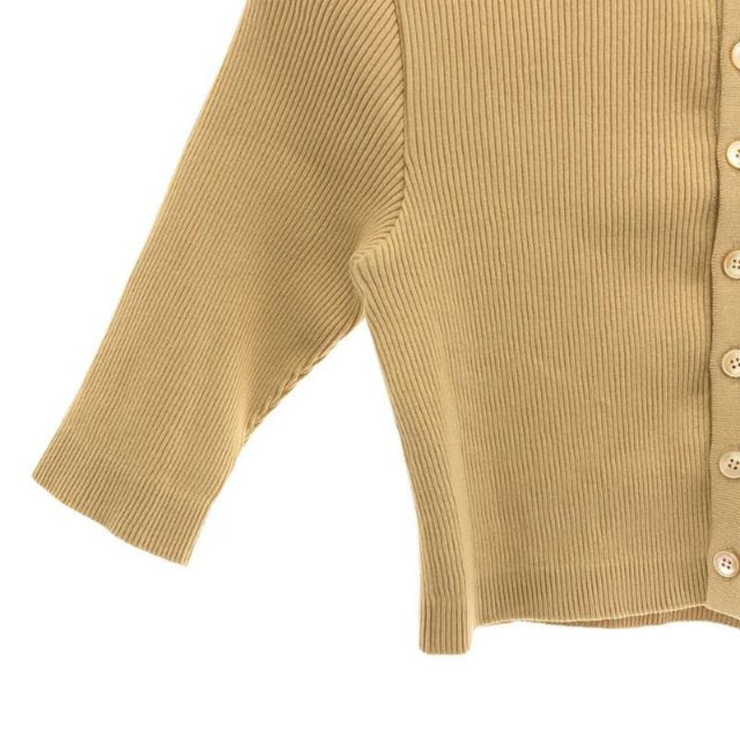 【美品】 AURALEE / オーラリー | 2023SS | GIZA HIGH GAUGE RIB KNIT SHORT CARDIGAN /  リブ ニット カーディガン | 0 | beige | レディース