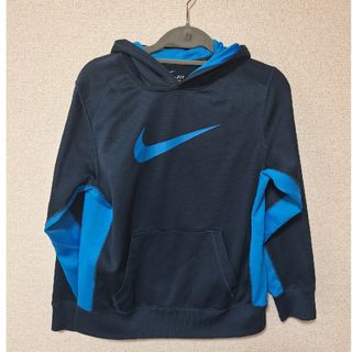 ナイキ(NIKE)の【1】　160 NIKE　パーカー　青　冬　秋　小学生　サッカー　マラソン(Tシャツ/カットソー)