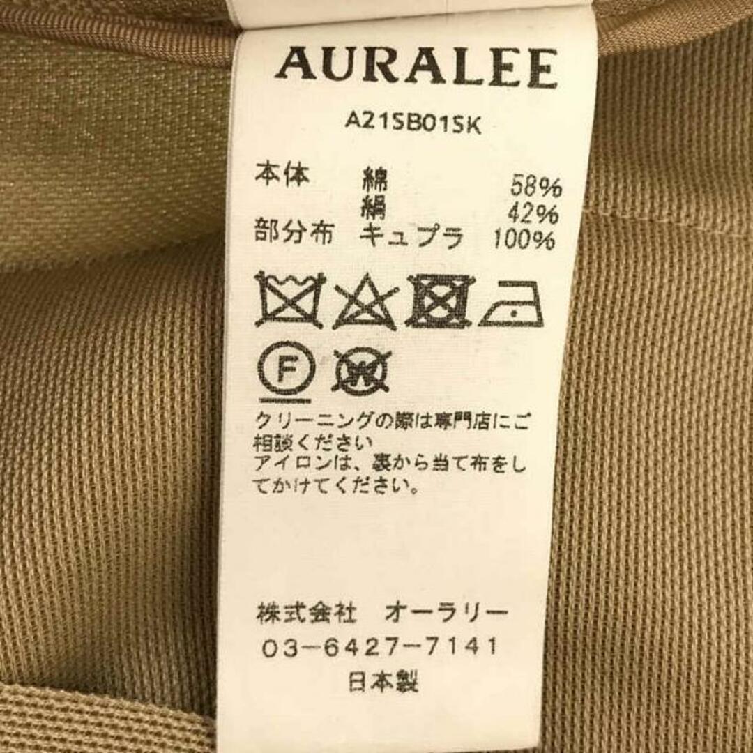 【美品】  AURALEE / オーラリー | SILK COTTON SALT SHRUNK PIQUE BIG SHIRTS / コットンシルク ビッグシャツ | 1 | beige | レディース