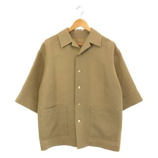 オーラリー(AURALEE)の【美品】  AURALEE / オーラリー | SILK COTTON SALT SHRUNK PIQUE BIG SHIRTS / コットンシルク ビッグシャツ | 1 | beige | レディース(シャツ/ブラウス(半袖/袖なし))