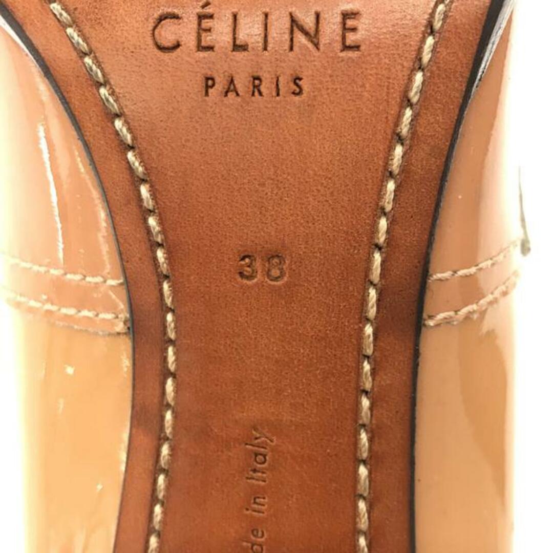 celine(セリーヌ)の【美品】  CELINE / セリーヌ | フィービー期 エナメル タッセル ヒール パンプス | 38 | ベージュ | レディース レディースの靴/シューズ(ハイヒール/パンプス)の商品写真