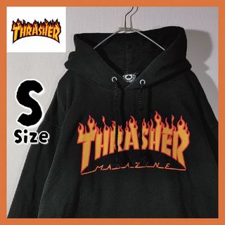 THRASHER - THRASHER パーカー ファイヤーパターン Lの通販 by な's