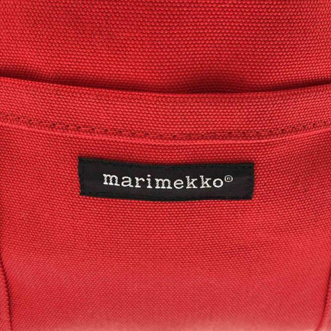 marimekko(マリメッコ)のmarimekko / マリメッコ | キャンバスハンドバッグ | レッド | レディース レディースのバッグ(ハンドバッグ)の商品写真