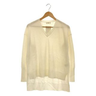 イエナ(IENA)の【新品】  IENA / イエナ | COTTON GASS Vネックプルオーバー | F | ホワイト | レディース(ニット/セーター)