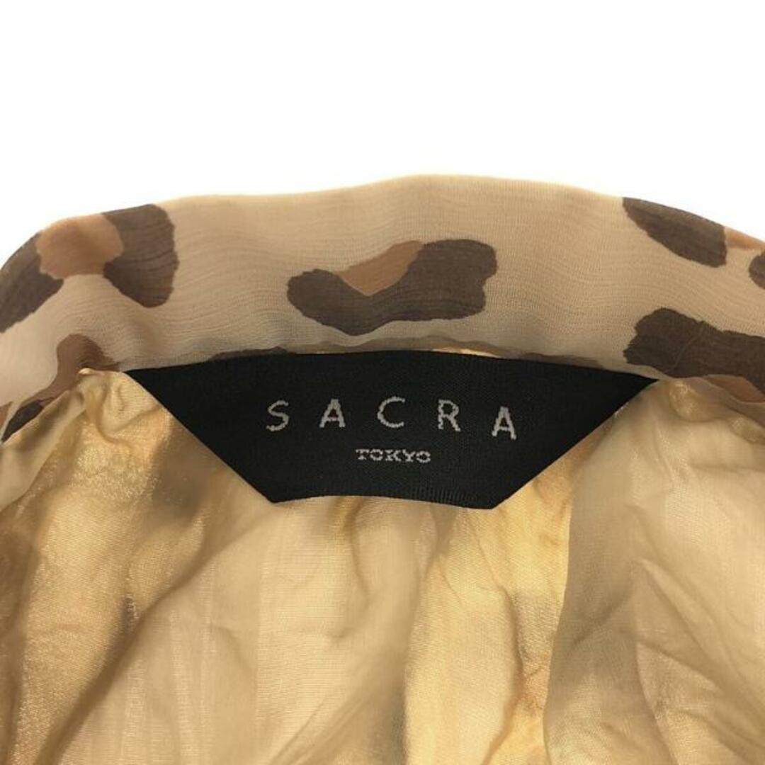 サクラ SACRA  レオパードプリーツ シフォンスカート サイズ36  ベージ