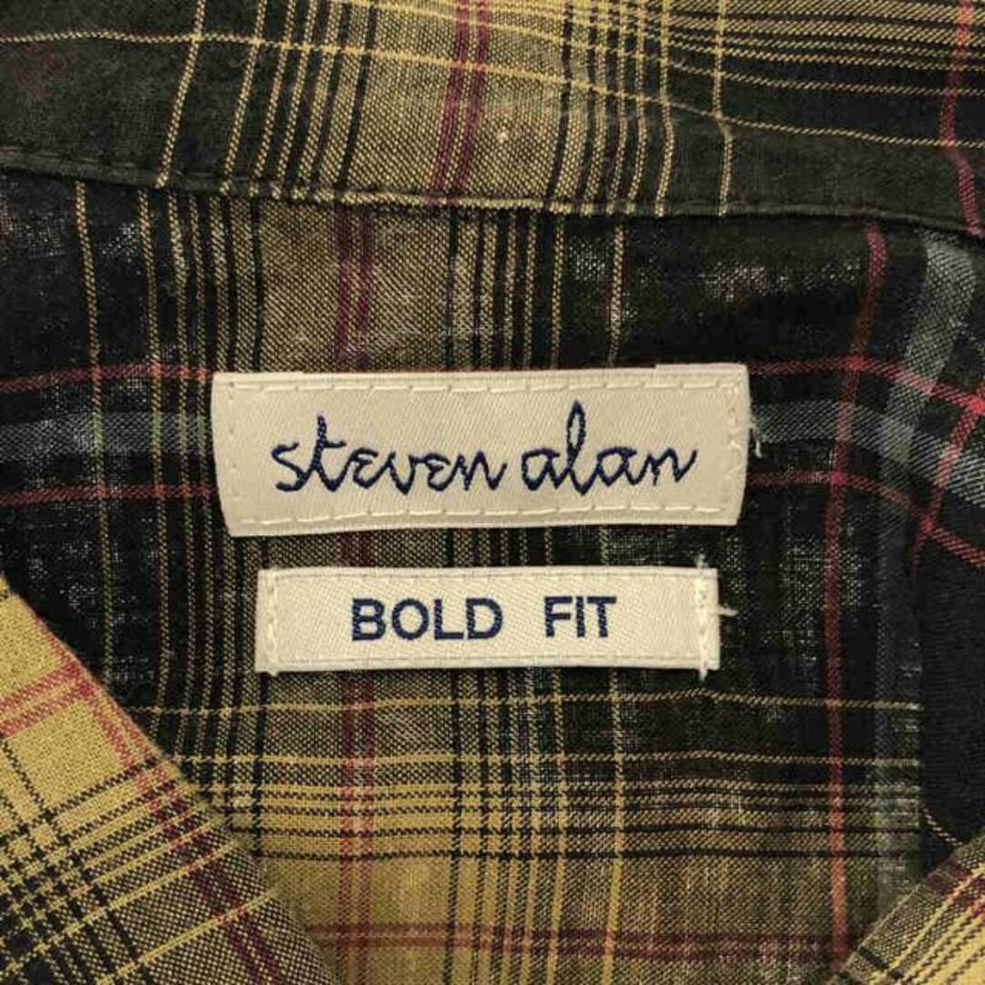 steven alan(スティーブンアラン)のsteven alan / スティーブンアラン | CHECK CAMP COLLAR オープンカラーシャツ | S | マルチカラー | メンズ メンズのトップス(Tシャツ/カットソー(七分/長袖))の商品写真