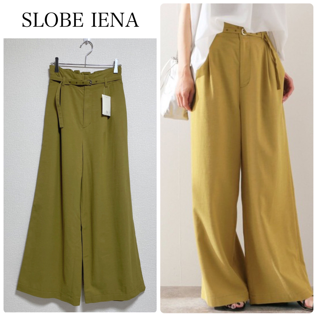 【新品タグ付】SLOBE IENAベルト付きリラックスパンツ カーキ サイズ36 | フリマアプリ ラクマ