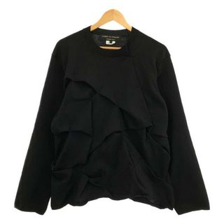 コムデギャルソンオムプリュス(COMME des GARCONS HOMME PLUS)の【美品】  COMME des GARCONS HOMME PLUS / コムデギャルソンオムプリュス | 2021SS | ポリエステル 変形 ニット プルオーバー | L | ブラック | メンズ(ニット/セーター)