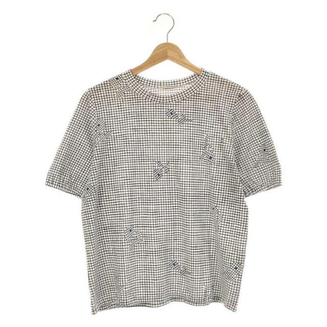 【新品】  mina perhonen / ミナペルホネン | 2021SS | faint shadow Tシャツ | 38 | ホワイト/ネイビー | レディースTシャツ(半袖/袖なし)