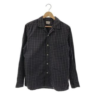 スティーブンアラン(steven alan)のsteven alan / スティーブンアラン | MINI TARTAN CHECK オープンカラーシャツ | S | ネイビー/ブラウン | メンズ(Tシャツ/カットソー(七分/長袖))