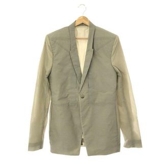 【美品】 Rick Owens / リックオウエンス | 2023SS | FOGPOCKET SOFT BLAZER チェック ソフト ブレザー  ジャケット | 48 | パール | メンズ