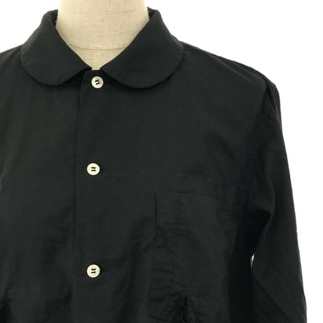 【美品】  COMME des GARCONS COMME des GARCONS / コムコム | 2022SS | 丸襟 裁断 デザインシャツ | S | ブラック | レディーストップス