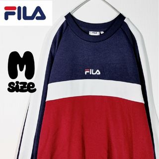 フィラ(FILA)のFILA　フィラ　ロゴ　トレーナー　オーバーサイズ　Mサイズ(トレーナー/スウェット)