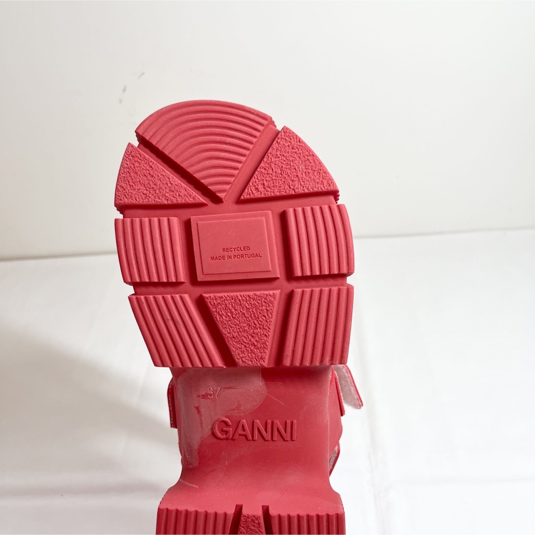 GANNI ガニー　ラバーサンダル　レッド　24cm