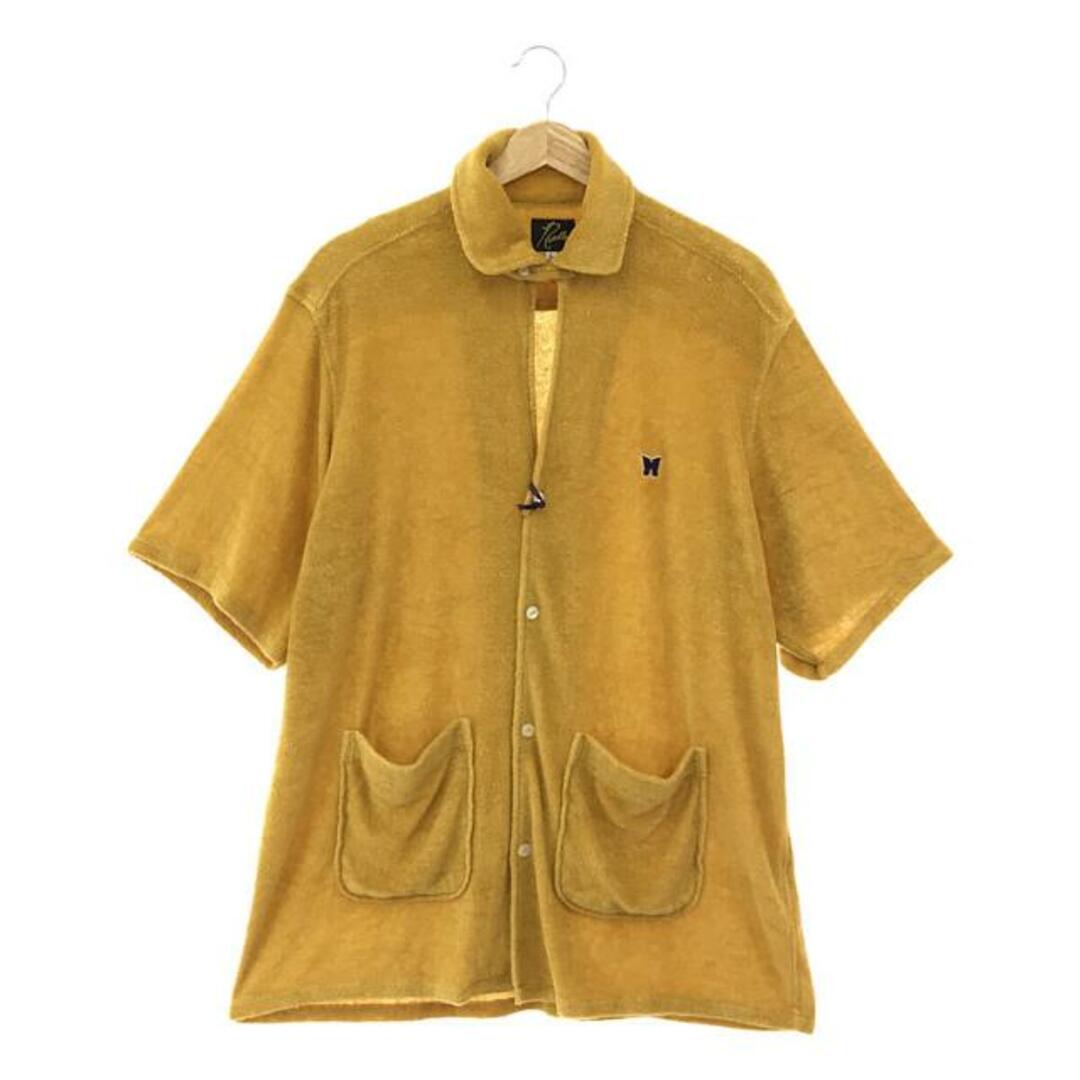 Needles(ニードルス)の【美品】  Needles / ニードルス | 2023SS | ITALIAN COLLAR SHIRT / イタリアンカラー パピヨン パイル シャツ | L | yellow | メンズ メンズのトップス(Tシャツ/カットソー(半袖/袖なし))の商品写真