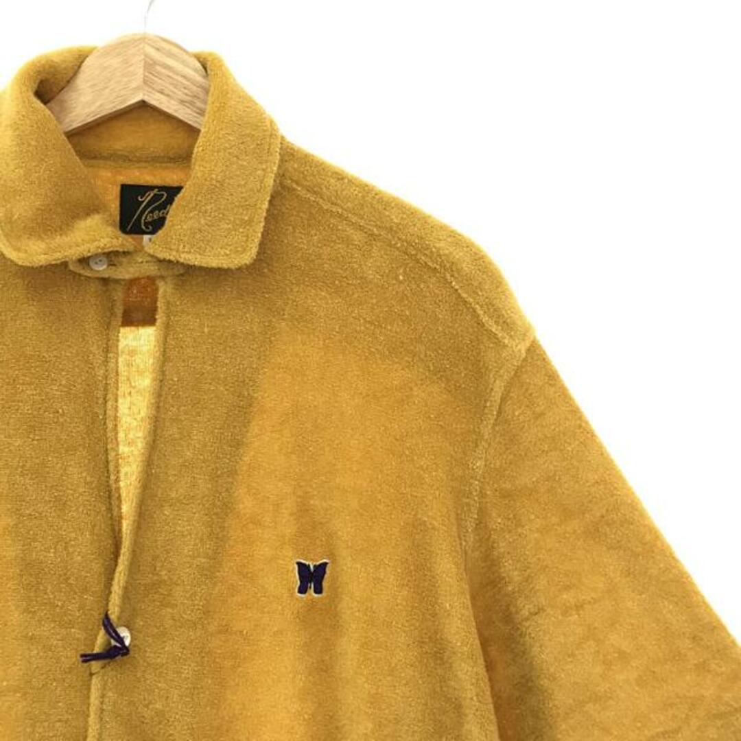 Needles(ニードルス)の【美品】  Needles / ニードルス | 2023SS | ITALIAN COLLAR SHIRT / イタリアンカラー パピヨン パイル シャツ | L | yellow | メンズ メンズのトップス(Tシャツ/カットソー(半袖/袖なし))の商品写真