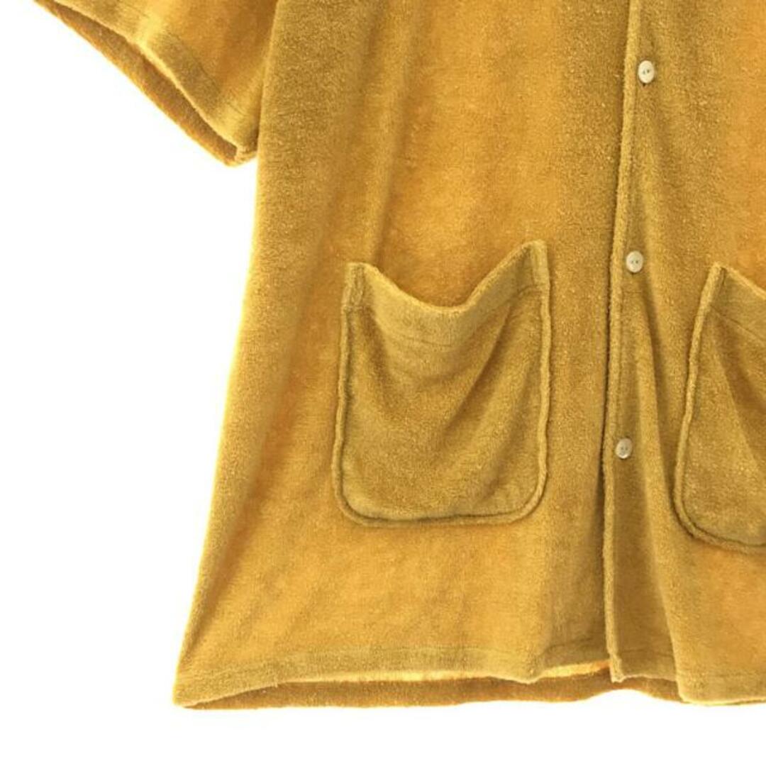 Needles(ニードルス)の【美品】  Needles / ニードルス | 2023SS | ITALIAN COLLAR SHIRT / イタリアンカラー パピヨン パイル シャツ | L | yellow | メンズ メンズのトップス(Tシャツ/カットソー(半袖/袖なし))の商品写真