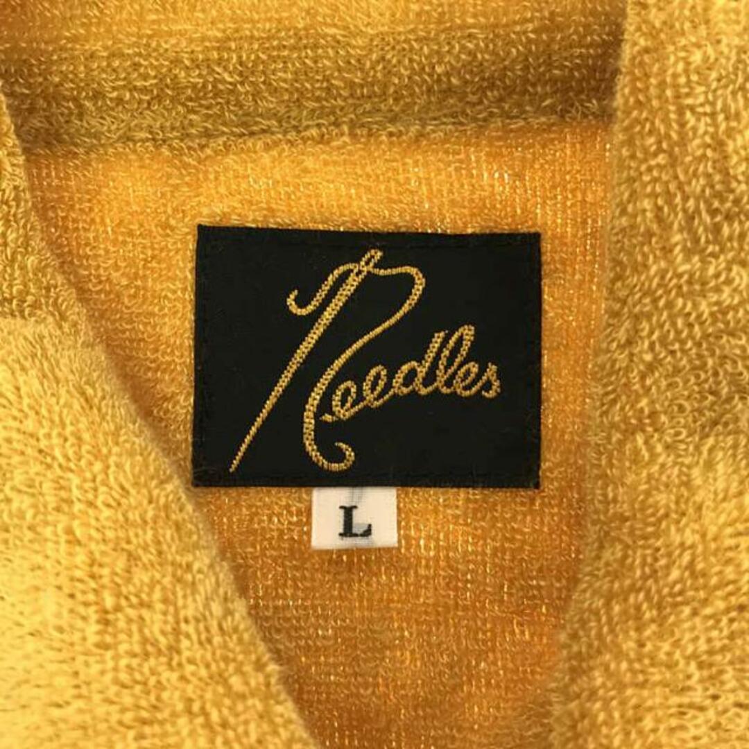 Needles(ニードルス)の【美品】  Needles / ニードルス | 2023SS | ITALIAN COLLAR SHIRT / イタリアンカラー パピヨン パイル シャツ | L | yellow | メンズ メンズのトップス(Tシャツ/カットソー(半袖/袖なし))の商品写真