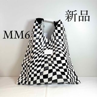 MM6 Maison Margielaマルジェラ　チェック柄トートバッグ　ロゴ入