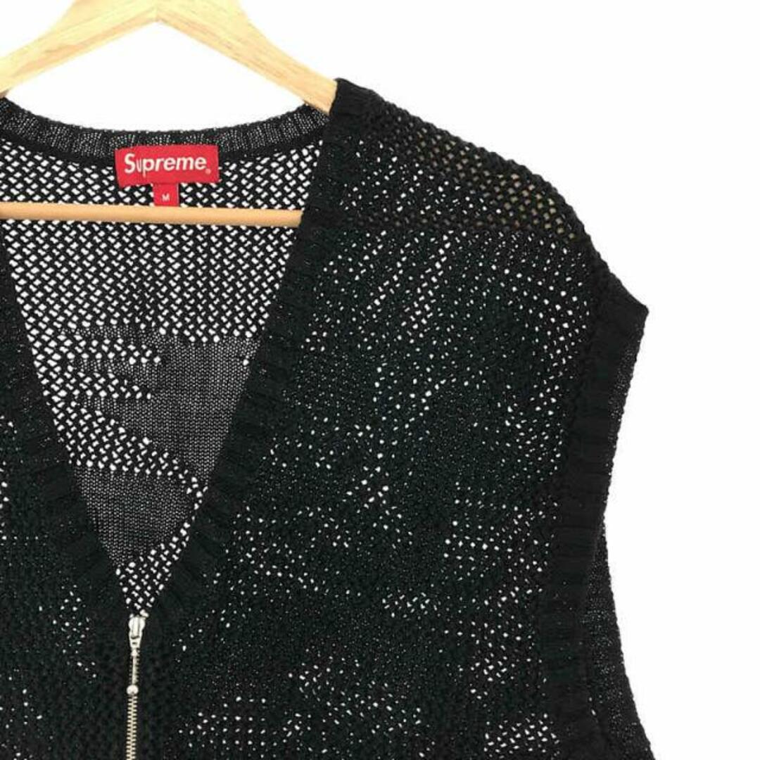 Supreme(シュプリーム)の【美品】  SUPREME / シュプリーム | 2023SS | Dragon Zip Up Sweater Vest  / ドラゴン ジップ アップ セーター ニットベスト | M | black | メンズ メンズのトップス(ベスト)の商品写真