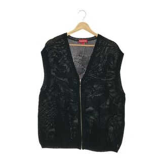 シュプリーム(Supreme)の【美品】  SUPREME / シュプリーム | 2023SS | Dragon Zip Up Sweater Vest  / ドラゴン ジップ アップ セーター ニットベスト | M | black | メンズ(ベスト)