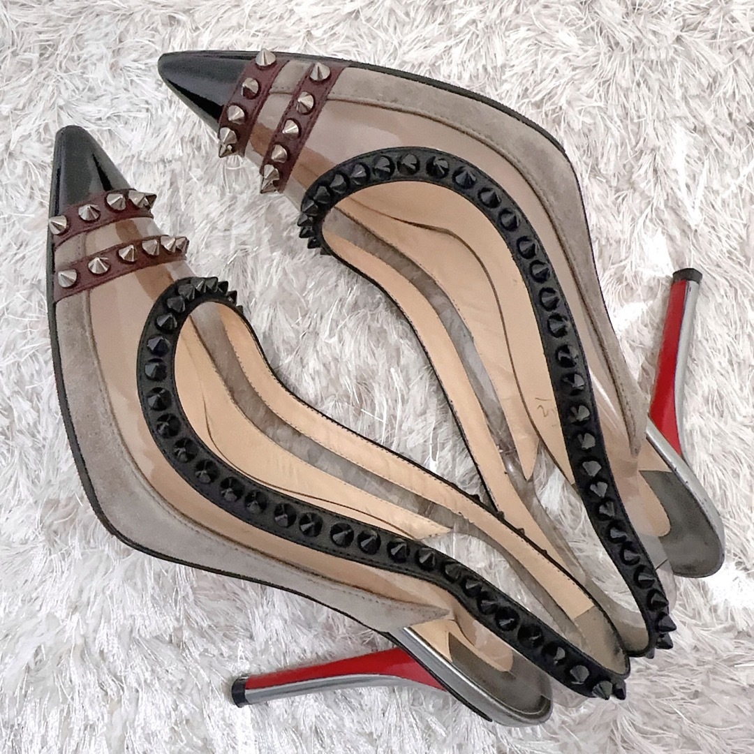 Christian Louboutin(クリスチャンルブタン)のルブタン　バックストラップ　パンプス　ミュール　サンダル　ハイヒール　靴　美品 レディースの靴/シューズ(ハイヒール/パンプス)の商品写真