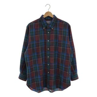 ペンドルトン(PENDLETON)のPENDLETON / ペンドルトン | 70s～ ヴィンテージ ウール チェック ボタンダウンシャツ | L | ブルー | メンズ(Tシャツ/カットソー(七分/長袖))