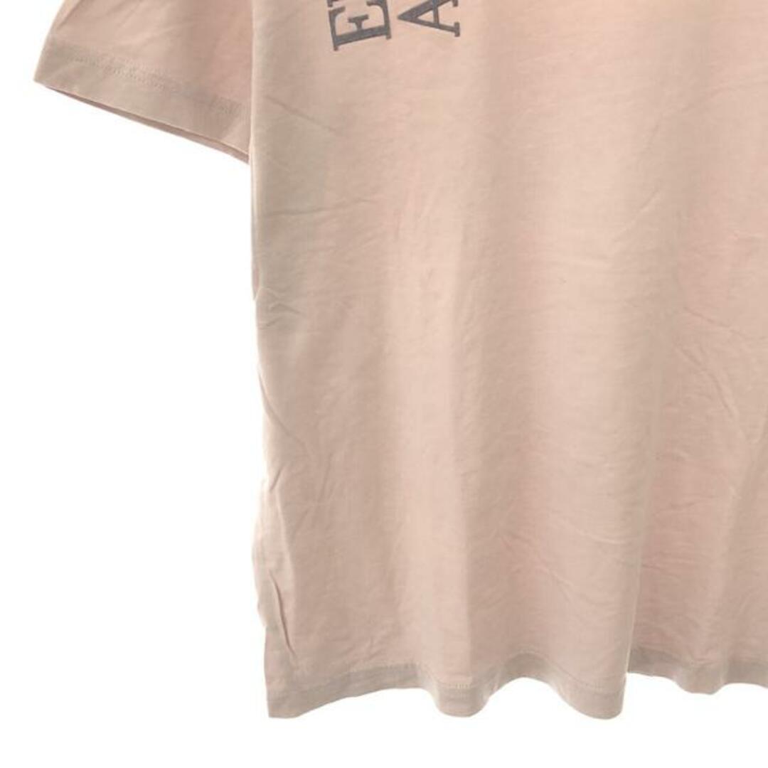 Emporio Armani(エンポリオアルマーニ)のEMPORIO ARMANI / エンポリオアルマーニ | ロゴ フロッキープリント Tシャツ | M | ライトグレー | レディース レディースのトップス(Tシャツ(半袖/袖なし))の商品写真