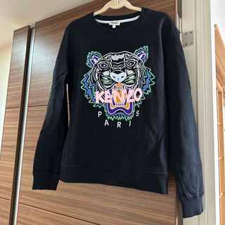 KENZO ケンゾー ロゴ タイガー 長袖 スウェット ワンピース ネイビー