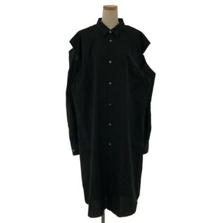 コムデギャルソン(COMME des GARCONS)の【美品】  COMME des GARCONS / コムデギャルソン | 2023SS | コットン ショルダーカットアウト シャツワンピース | S | ブラック | レディース(ロングワンピース/マキシワンピース)