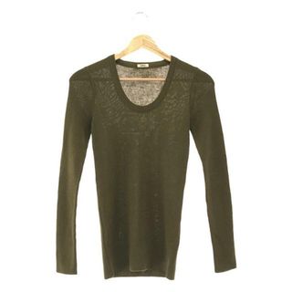 【美品】  NOWOS / ノーウォス | U neck knit ニット | カーキ | レディース(ニット/セーター)