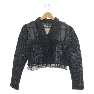 セシリーバンセン(CECILIE BAHNSEN)の【新品】  Cecilie Bahnsen / セシリーバンセン | DIAMANTE JACKET フリル 切替 ジャケット | UK10/US6 | ブラック | レディース(その他)