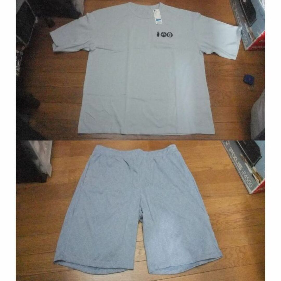 GU(ジーユー)の新品 鬼滅の刃 冨岡義勇 コラボ ラウンジセット Tシャツ XL ショーツ メンズのトップス(Tシャツ/カットソー(半袖/袖なし))の商品写真