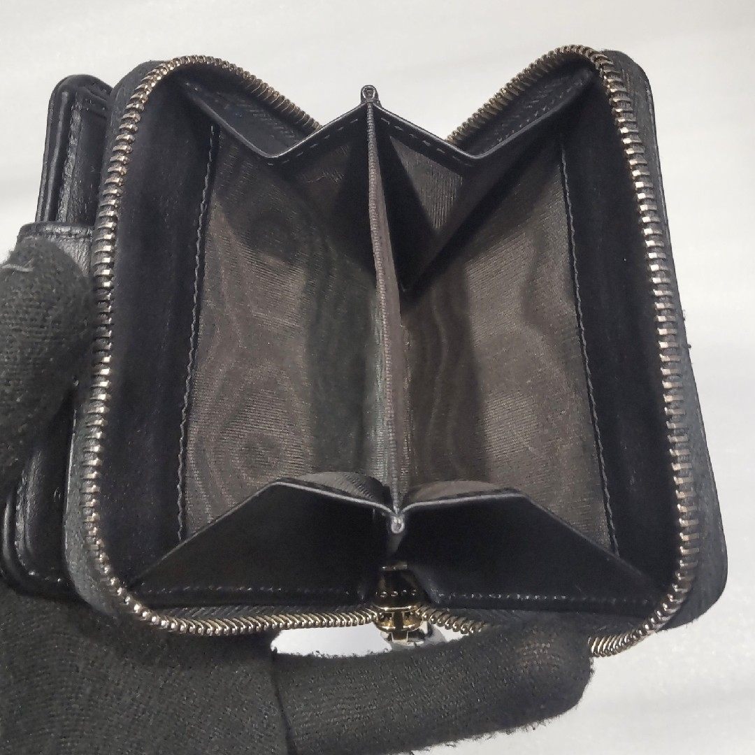 Gucci(グッチ)のGUCC グッチ マイクロシマ 二つ折財布 ブラック (付属品有) レディースのファッション小物(財布)の商品写真