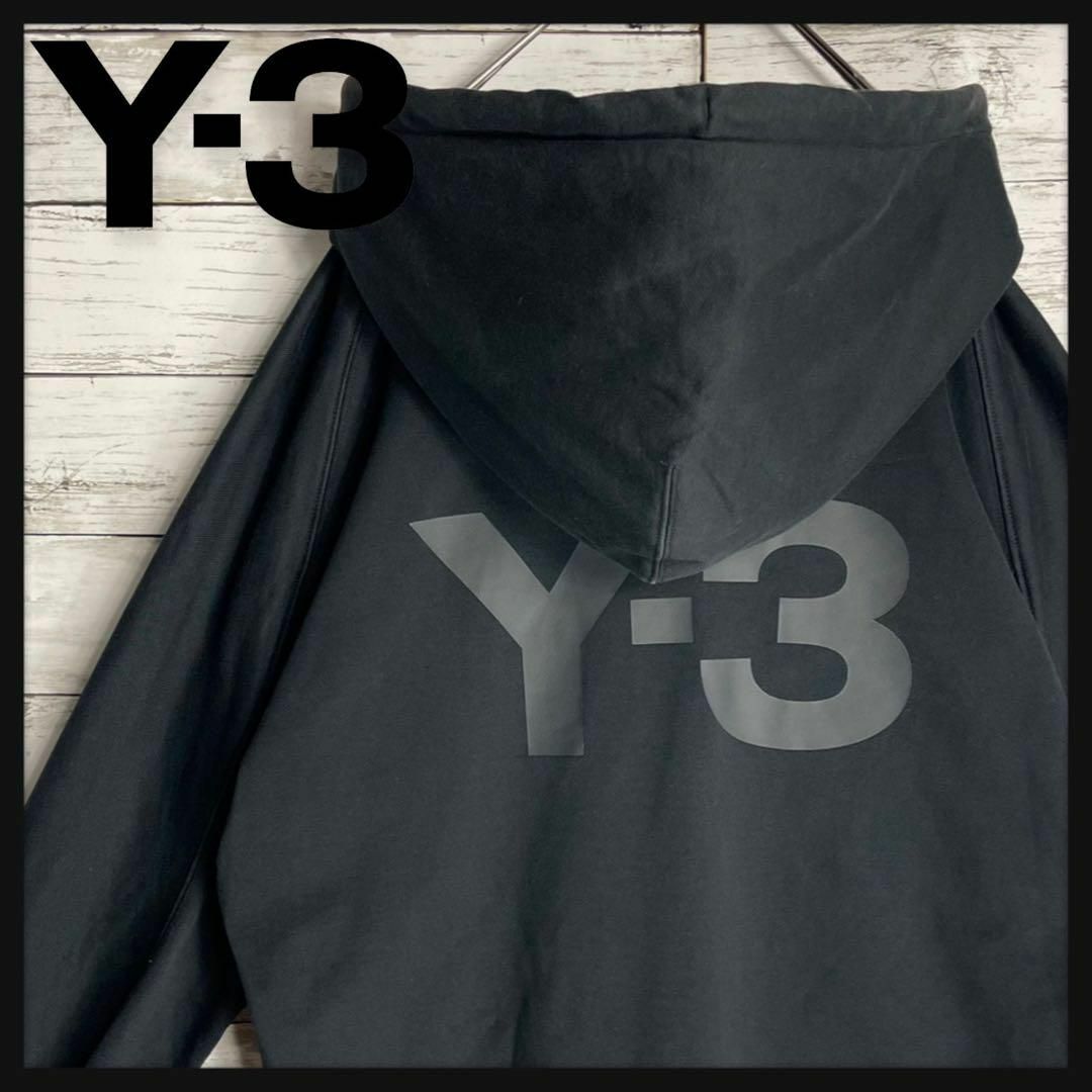 【即完売モデル】Y-3 パーカー　バックプリント　デカロゴ　希少　入手困難目立った傷汚れなし購入先