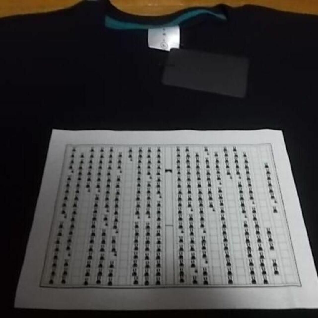 CUNE(キューン)の原稿用紙 Tシャツ XL 新品 cune キューン 連続うさぎ文字 文芸部 黒 メンズのトップス(Tシャツ/カットソー(半袖/袖なし))の商品写真