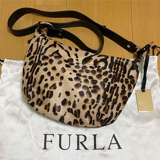 極美品 FURLA レザー 3way ショルダーバッグ フラップ 斜め掛け 茶