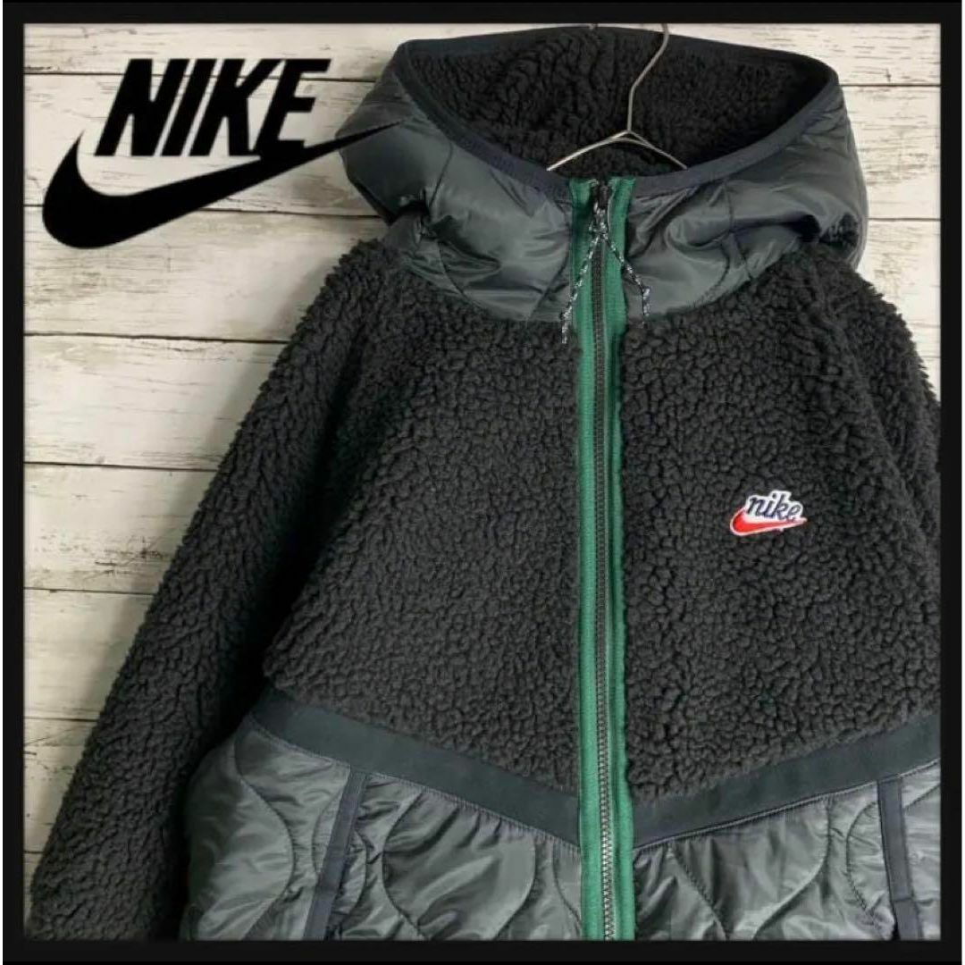 【即完売モデル】NIKE ボアジャケット ワンポイント刺繍ロゴ 希少 入手困難 | フリマアプリ ラクマ