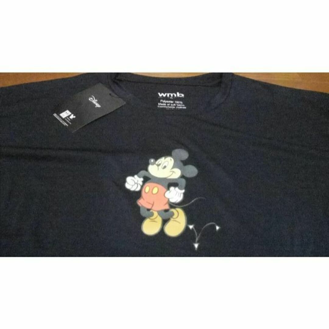 Disney(ディズニー)の新品 ディズニー ミッキー コラボ ジャージ素材 Tシャツ 3L 紺 メンズのトップス(Tシャツ/カットソー(半袖/袖なし))の商品写真