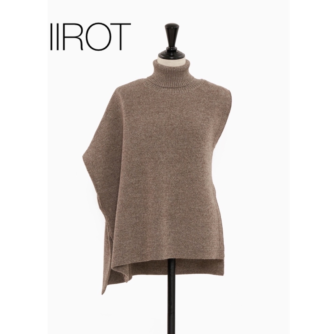 【IIROT】イロットAsymmetry Wool Knit_M.Brown