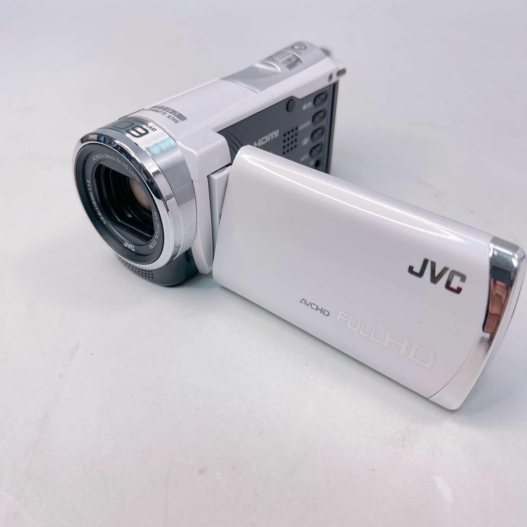 Victor(ビクター)のJVC Everio ビデオカメラ GZ-E770-w スマホ/家電/カメラのカメラ(ビデオカメラ)の商品写真