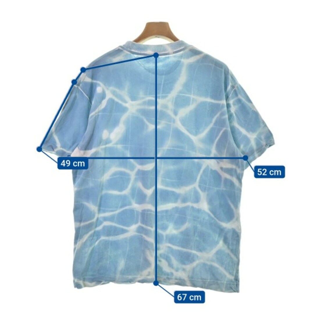 Alexander Wang(アレキサンダーワン)のALEXANDER WANG Tシャツ・カットソー L 水色xグレー(総柄) 【古着】【中古】 メンズのトップス(Tシャツ/カットソー(半袖/袖なし))の商品写真