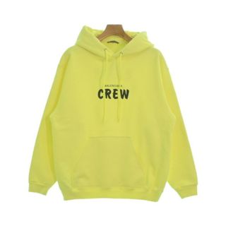 BALENCIAGA バレンシアガ M CREWロゴプリント パーカー イエロー