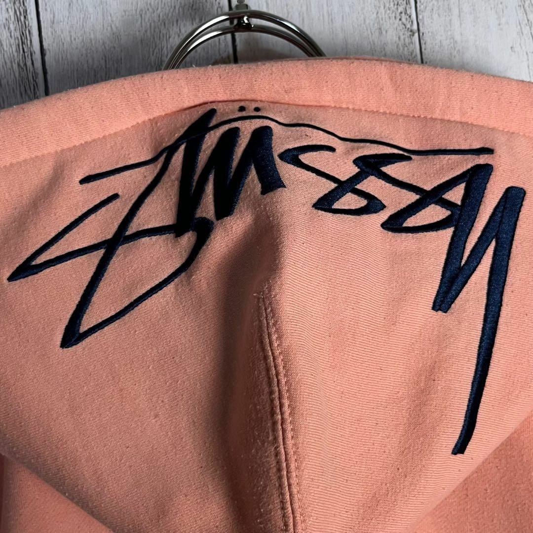 STUSSY - 【人気Lサイズ】ステューシー☆フード刺繍ロゴ入りパーカー