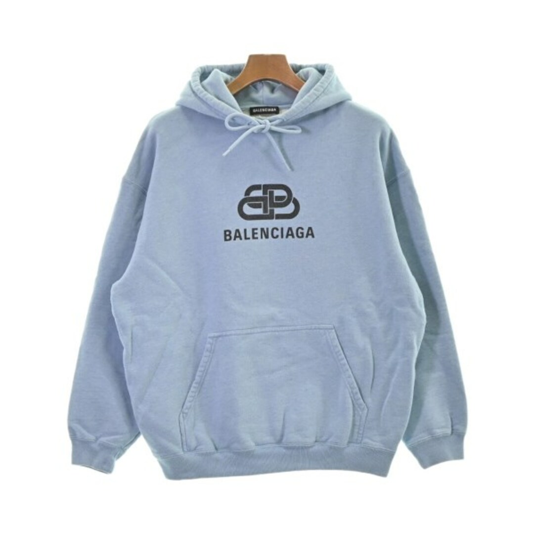 販売購入 BALENCIAGA バレンシアガ パーカー XS 水色 【古着