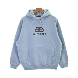 バレンシアガ(Balenciaga)のBALENCIAGA バレンシアガ パーカー XS 水色 【古着】【中古】(パーカー)