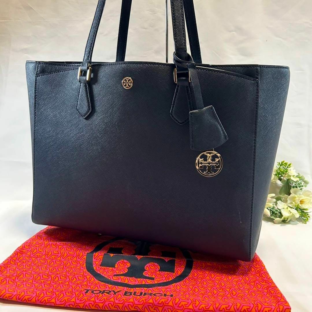 Tory Burch - 【美品】トリーバーチ ロビンソン トートバッグ ネイビー