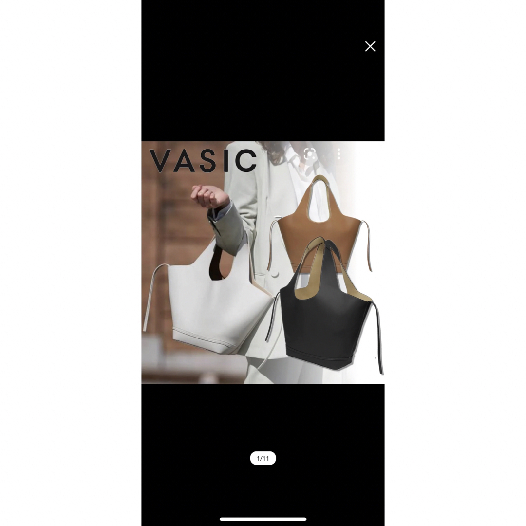 VASIC(ヴァジック)のヴァシック　Mask(マスク)miniトート　テラコッタ レディースのバッグ(ハンドバッグ)の商品写真