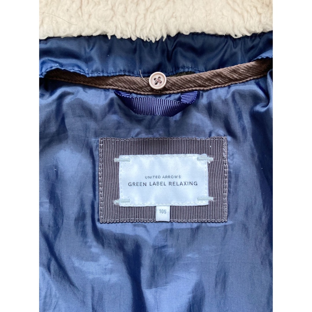 UNITED ARROWS green label relaxing(ユナイテッドアローズグリーンレーベルリラクシング)の今期で処分します‼️値下げ中【105cm】グリーンレーベル　キルティングコート☆ キッズ/ベビー/マタニティのキッズ服男の子用(90cm~)(コート)の商品写真